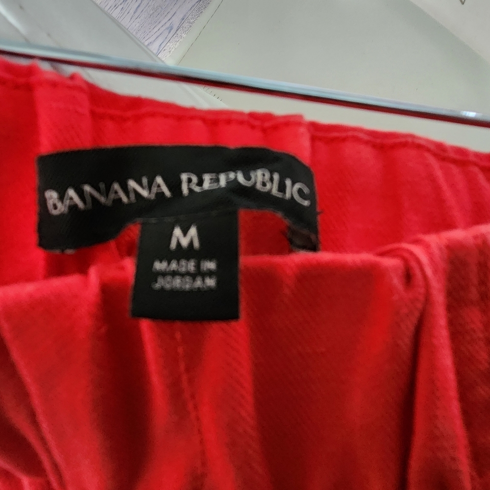 Banana Republic Wide Leg Pants, Poppy (Red), Size US M - Picture 3 of 5